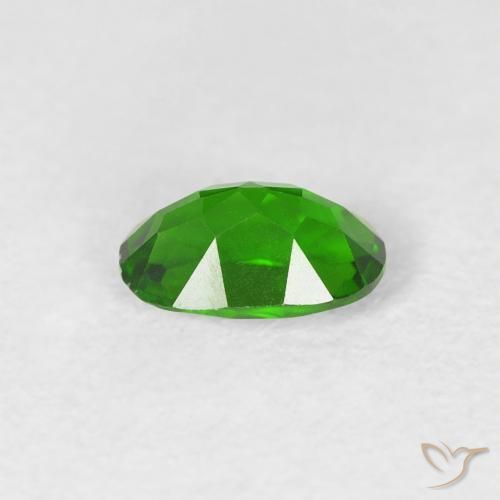 Diopside di cromo Verde scuro naturale da 0.51 ct, Ovale, VVS-VS