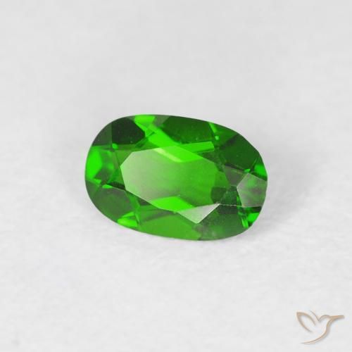 Diopside di cromo Verde scuro naturale da 0.44 ct, Ovale, VVS-VS