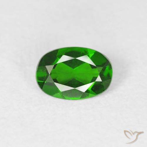 0.47ct Naturale Verde scuro Diopside di cromo, Ovale, VVS-VS