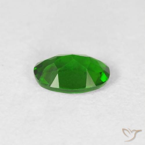 Diopside di cromo Verde scuro naturale da 0.47 ct, Ovale, VVS-VS
