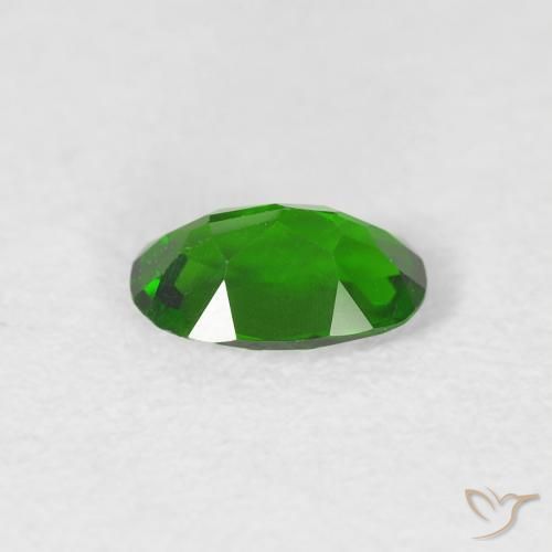 Diopside di cromo Verde scuro naturale da 0.46 ct, Ovale, VVS-VS