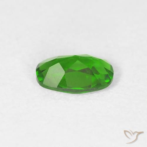 Diopside di cromo Verde scuro naturale da 0.44 ct, Ovale, VVS-VS