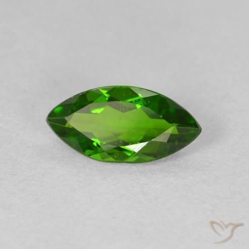 1.00ct Naturale Medium Dark-Green Diopside di cromo, Taglio marquise, VS