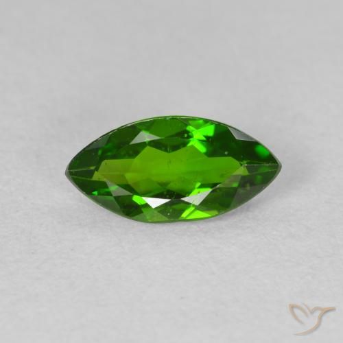Diopside di cromo Medium Dark-Green naturale da 1.00 ct, Taglio marquise, VS