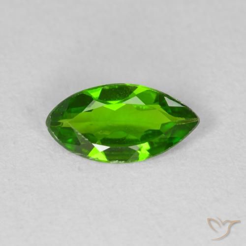 0.74ct Naturale Medium Dark-Green Diopside di cromo, Taglio marquise, VS