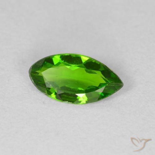 Diopside di cromo Medium Dark-Green naturale da 0.74 ct, Taglio marquise, VS