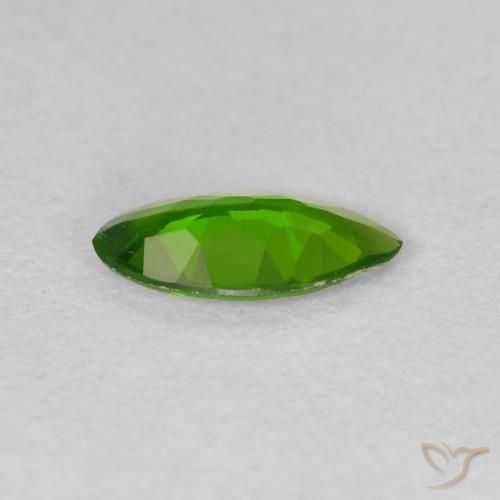 Diopside di cromo Medium Dark-Green naturale da 0.74 ct, Taglio marquise, VS