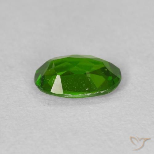 Diopside di cromo Medium Dark-Green naturale da 0.63 ct, Ovale, VS