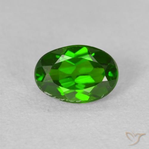 0.85ct Naturale Medium Dark-Green Diopside di cromo, Ovale, VS
