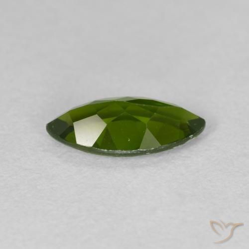 Diopside di cromo Medium Dark-Green naturale da 1.08 ct, Taglio marquise, VS