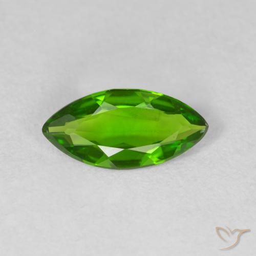 0.80ct Naturale Medium Dark-Green Diopside di cromo, Taglio marquise, VS