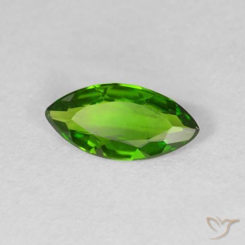 Diopside di cromo Medium Dark-Green naturale da 0.80 ct, Taglio marquise, VS