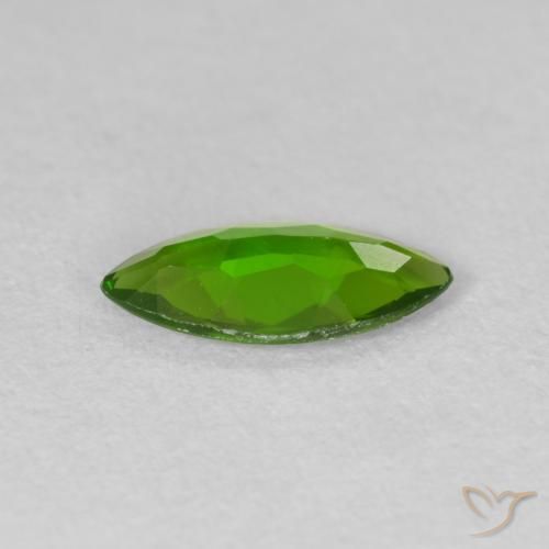 Diopside di cromo Medium Dark-Green naturale da 0.80 ct, Taglio marquise, VS