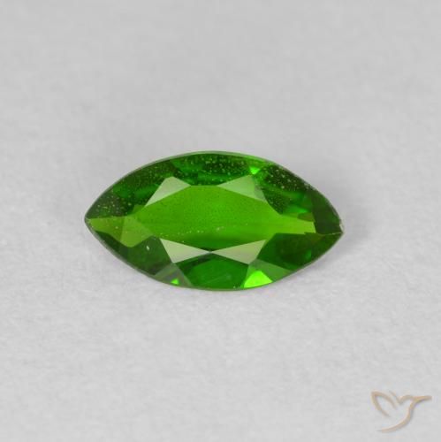 0.61ct Naturale Medium Dark-Green Diopside di cromo, Taglio marquise, VS