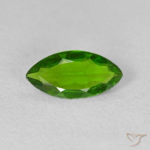 0.85ct Naturale Medium Dark-Green Diopside di cromo, Taglio marquise, VS