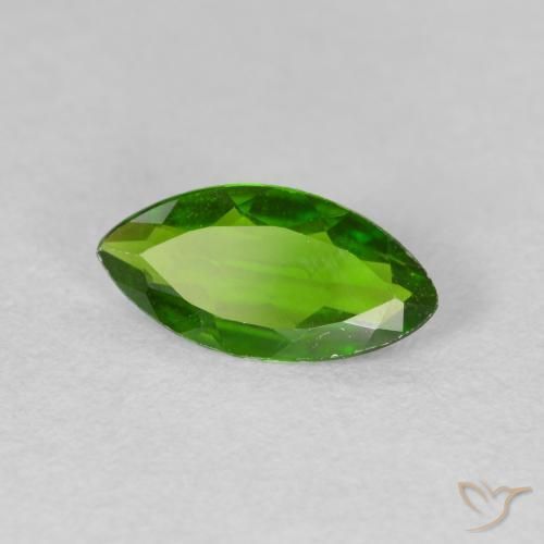 Diopside di cromo Medium Dark-Green naturale da 0.85 ct, Taglio marquise, VS
