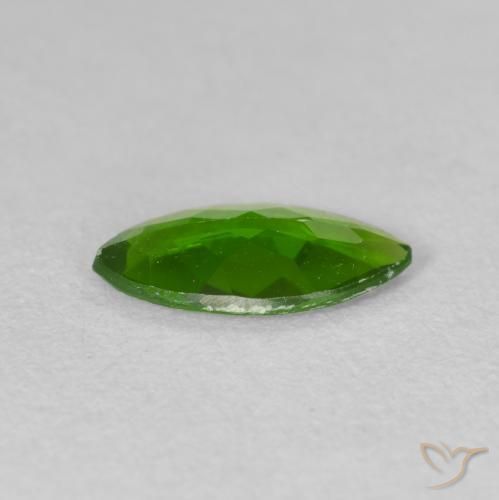 Diopside di cromo Medium Dark-Green naturale da 0.85 ct, Taglio marquise, VS