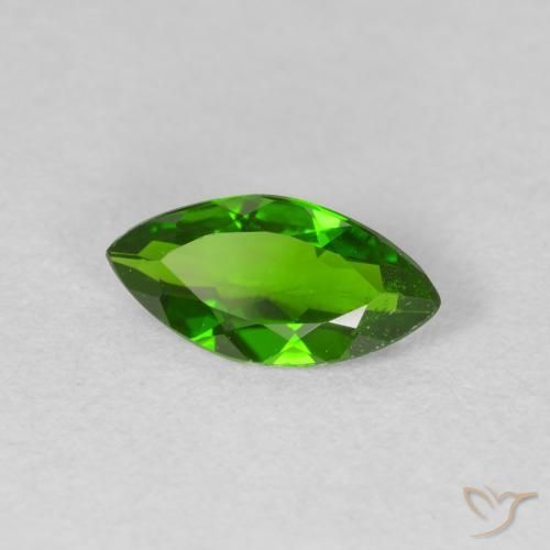 Diopside di cromo Medium Dark-Green naturale da 0.89 ct, Taglio marquise, VS