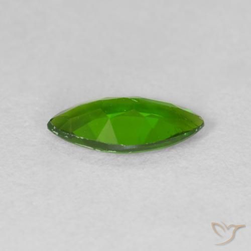 Diopside di cromo Medium Dark-Green naturale da 0.89 ct, Taglio marquise, VS