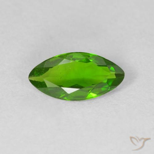0.94ct Naturale Medium Dark-Green Diopside di cromo, Taglio marquise, VS