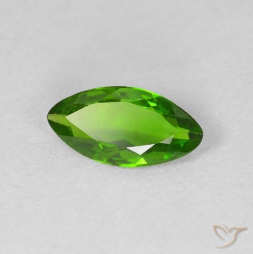 Diopside di cromo Medium Dark-Green naturale da 0.94 ct, Taglio marquise, VS