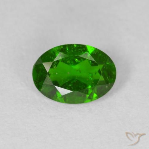 0.78ct Naturale Medium Dark-Green Diopside di cromo, Ovale, VS-SI