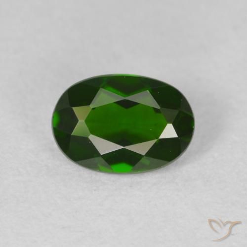 0.89ct Naturale Verde scuro Diopside di cromo, Ovale, VVS-VS