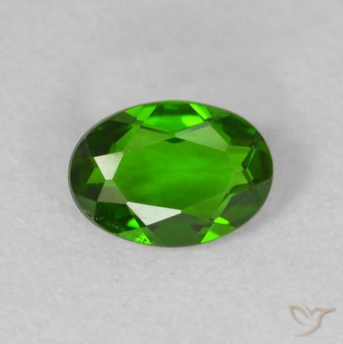 0.59ct Naturale Medium Dark-Green Diopside di cromo, Ovale, VVS-VS