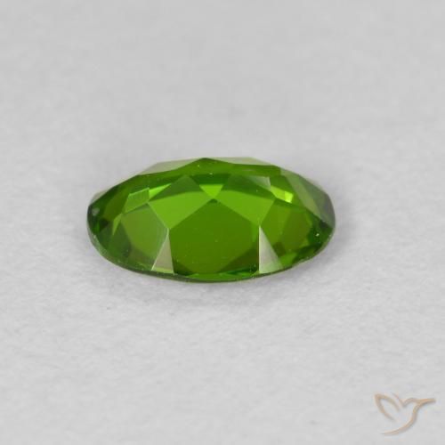 Diopside di cromo Medium Dark-Green naturale da 0.73 ct, Ovale, VS