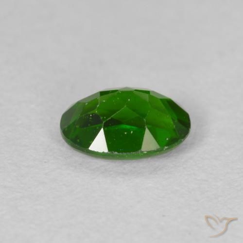 Diopside di cromo Luminoso verde foresta naturale da 0.81 ct, Ovale, VS