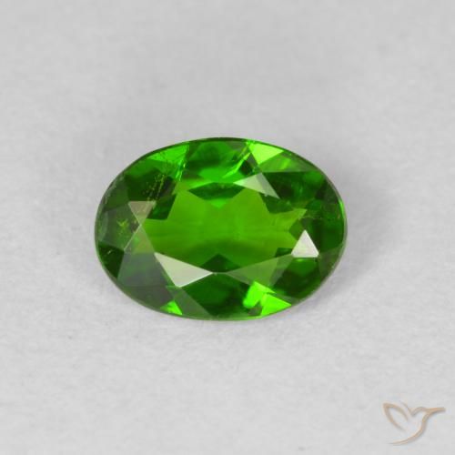 0.71ct Naturale Verde scuro Diopside di cromo, Ovale, VS
