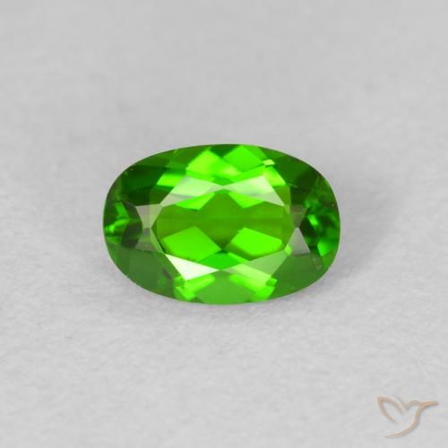 0.52ct Naturale Verde scuro Diopside di cromo, Ovale, VVS-VS
