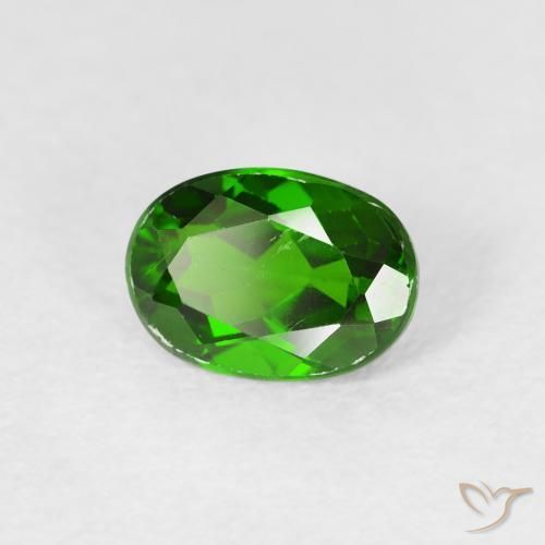 Diopside di cromo Verde scuro naturale da 1.02 ct, Ovale, VS-SI