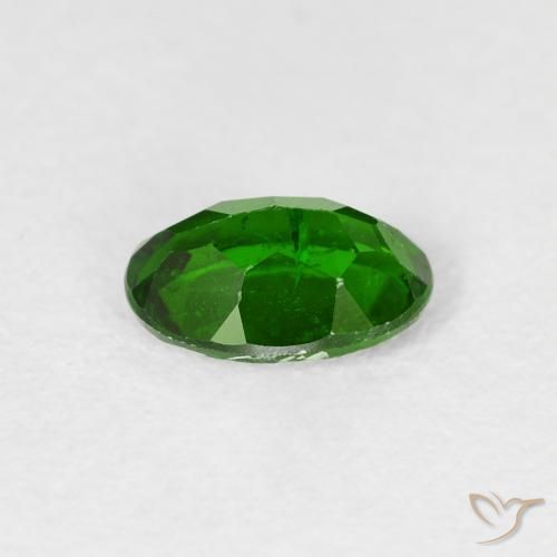Diopside di cromo Verde scuro naturale da 0.81 ct, Ovale, VS-SI