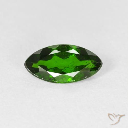 1.17ct Naturale Luminoso verde foresta Diopside di cromo, Taglio marquise, VS-SI