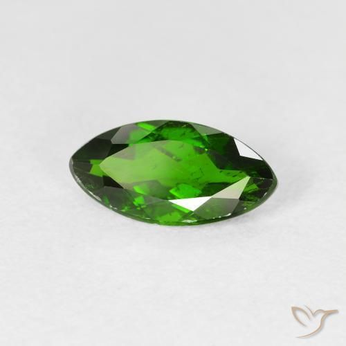 Diopside di cromo Luminoso verde foresta naturale da 1.17 ct, Taglio marquise, VS-SI