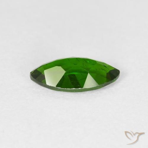 Diopside di cromo Luminoso verde foresta naturale da 1.17 ct, Taglio marquise, VS-SI