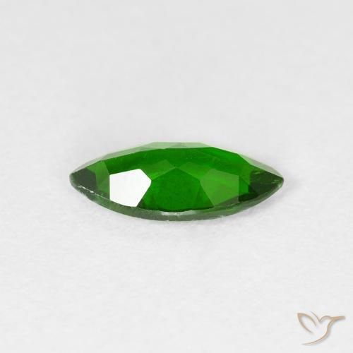 Diopside di cromo Luminoso verde foresta naturale da 0.98 ct, Taglio marquise, VS-SI