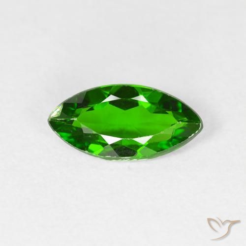 0.93ct Naturale Verde scuro Diopside di cromo, Taglio marquise, VS-SI