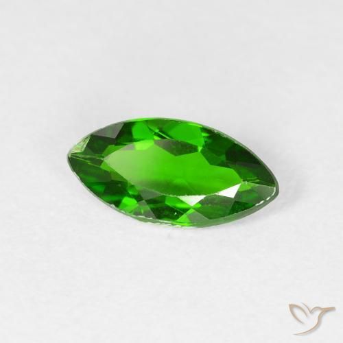Diopside di cromo Verde scuro naturale da 0.93 ct, Taglio marquise, VS-SI