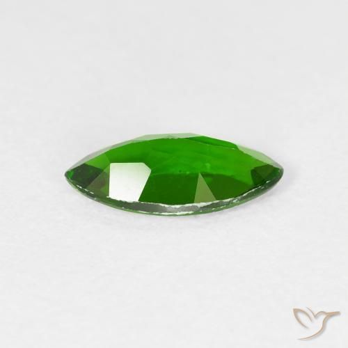 Diopside di cromo Verde scuro naturale da 0.93 ct, Taglio marquise, VS-SI