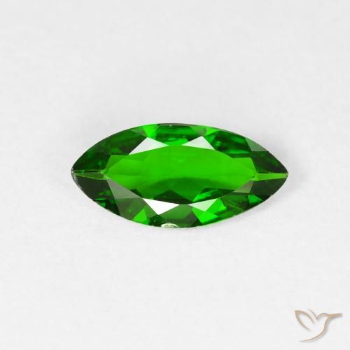 0.78ct Naturale Luminoso verde foresta Diopside di cromo, Taglio marquise, VS-SI