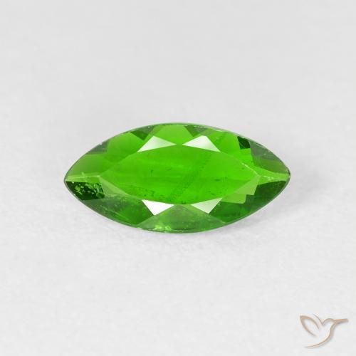 0.89ct Naturale Verde scuro Diopside di cromo, Taglio marquise, VS-SI