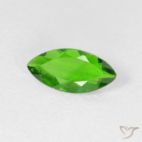 Diopside di cromo Verde scuro naturale da 0.89 ct, Taglio marquise, VS-SI