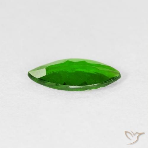 Diopside di cromo Verde scuro naturale da 0.89 ct, Taglio marquise, VS-SI