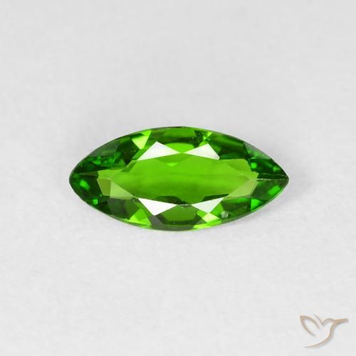 0.73ct Naturale Medium Dark-Green Diopside di cromo, Taglio marquise, VS