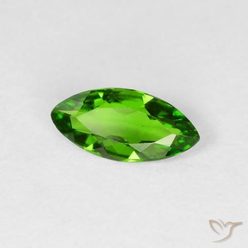Diopside di cromo Medium Dark-Green naturale da 0.73 ct, Taglio marquise, VS