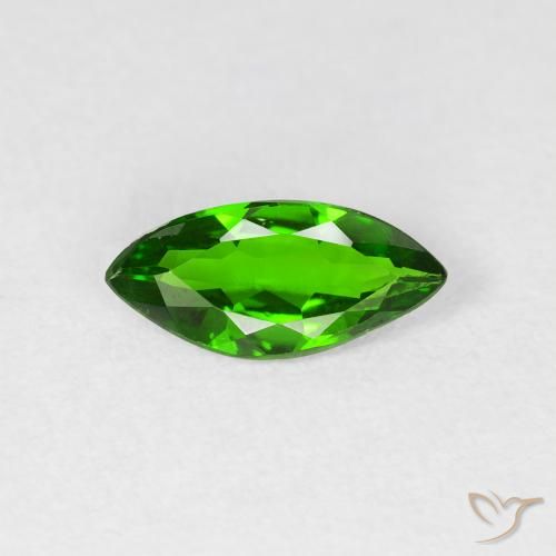 0.80ct Naturale Luminoso verde foresta Diopside di cromo, Taglio marquise, VS