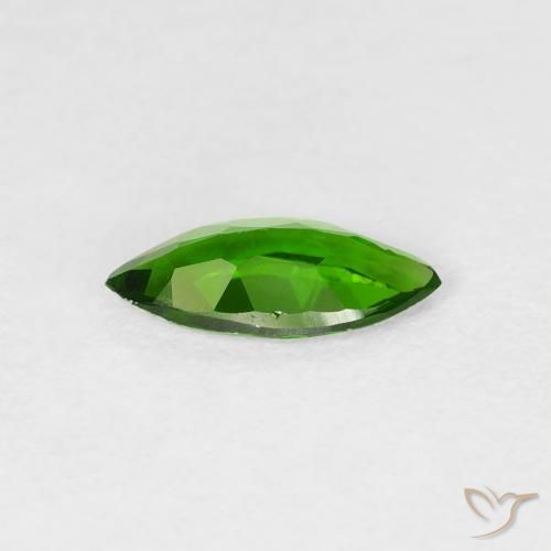 Diopside di cromo Luminoso verde foresta naturale da 0.80 ct, Taglio marquise, VS
