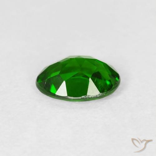 Diopside di cromo Luminoso verde foresta naturale da 0.65 ct, Ovale, VS